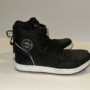 BiLT Dexter Motorcycles Black High Tops Womens Size 7 “no insoles”